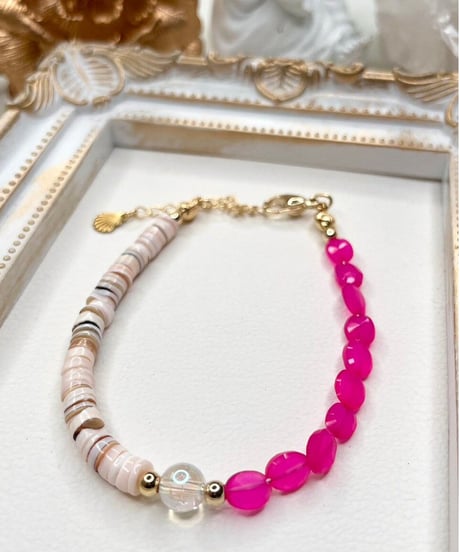 Pink Chalcedony×shell
