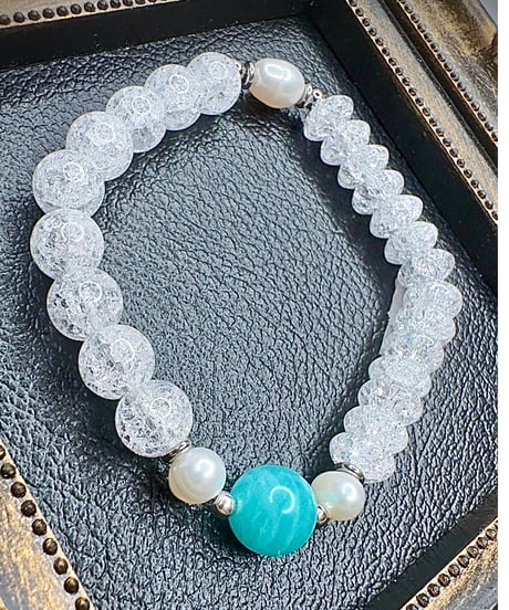 Amazonite × Crackle Quartz