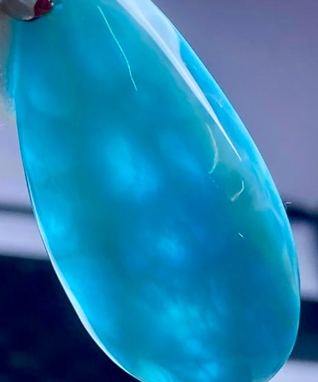 vintage glass × High Quality Larimar （限定１本）