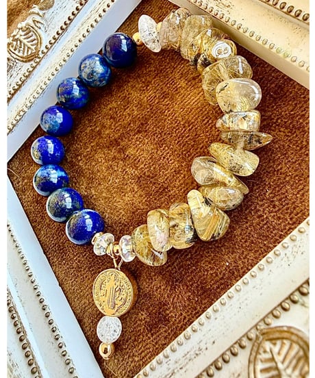 High Quality Lapis Lazuli × Golden Rutile Quartz