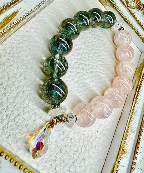 Silver Flash Crystal × Crackle Rosequartz