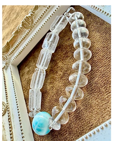 High Quality Larimar × High Quality Crystal × Crystal Roughrock（限定数本）