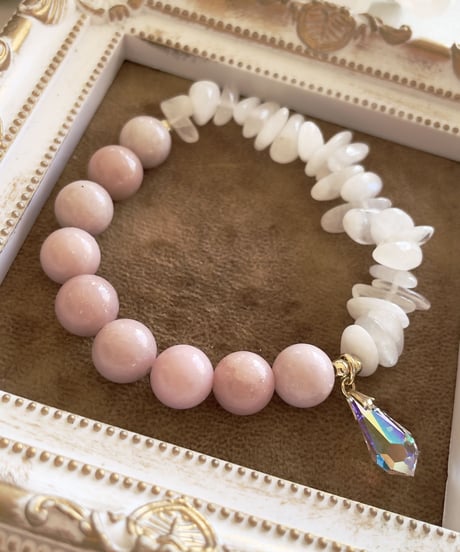 pink opal×rainbow moonstone