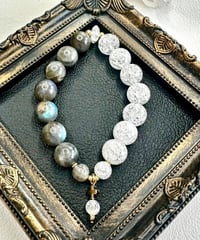 High Quality Labradorite × Crackle Quartz　(数本限定）