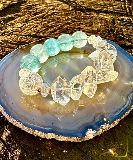Blue Topaz × High Quality Quartz（限定数本）