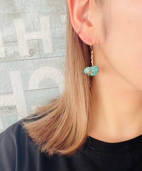 turquoiseピアス（大）