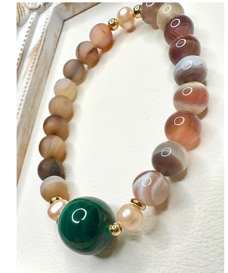 Botswana Agat × Matte Botswana Agat × Malachite