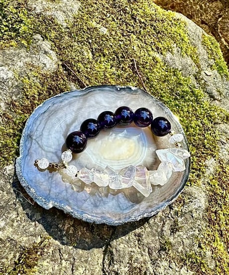 Amethyst × Titanium Crystal