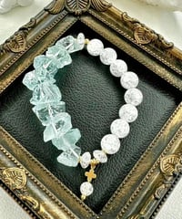 Raw Cyan Crystal × Crackle Quartz