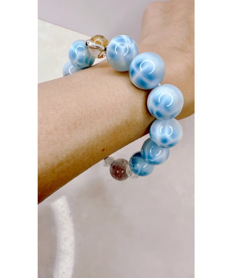 High Quality Larimar × High Quality Super Seven × High Quality Golden Rutile Quartz （限定１本）