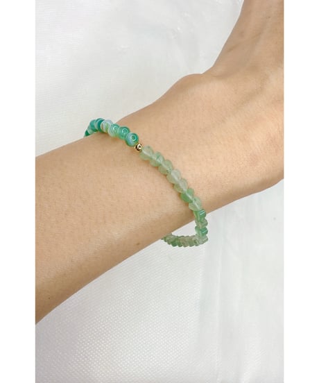 Heart Green Aventurine × Green Stripe agate