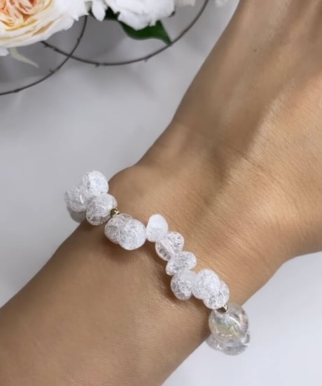 Rainbow Crackle Quartz × Crackle Quartz （cross）