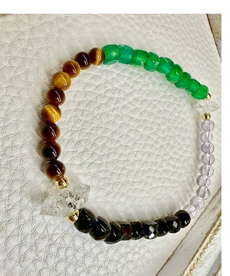 Green Onyx × Amethyst × Onyx × Tiger Eye