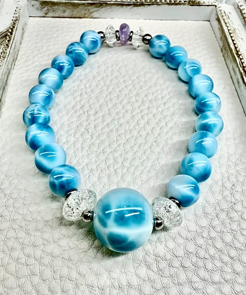 ❣️大幅値下げ！！高品質樽形ラリマーのブレスレット High Quality Larimar（限定1本） | UNITY