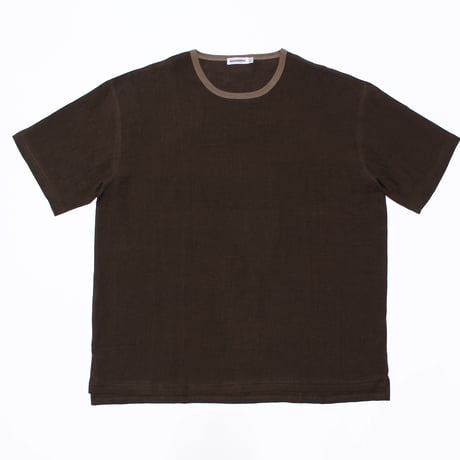 KAMIHINO-Linen Tee Shirt-Brown