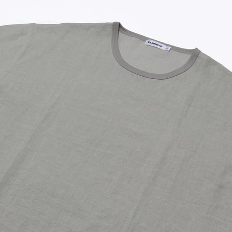 KAMIHINO-Linen Tee Shirt-Grey