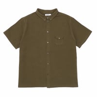KAMIHINO_Short Sleeve Gauze Shirt_Khaki