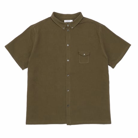 KAMIHINO_Short Sleeve Gauze Shirt_Khaki