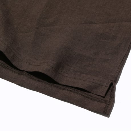 KAMIHINO-Linen Tee Shirt-Brown