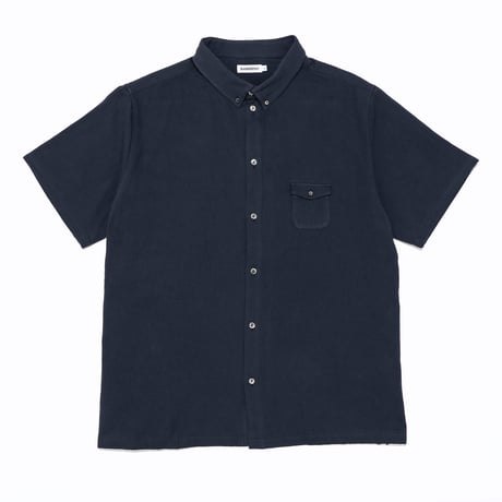 KAMIHINO_Short Sleeve Gauze Shirt_Navy