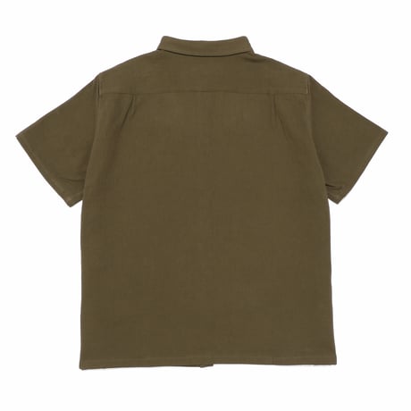 KAMIHINO_Short Sleeve Gauze Shirt_Khaki
