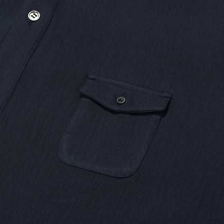 KAMIHINO_Short Sleeve Gauze Shirt_Navy
