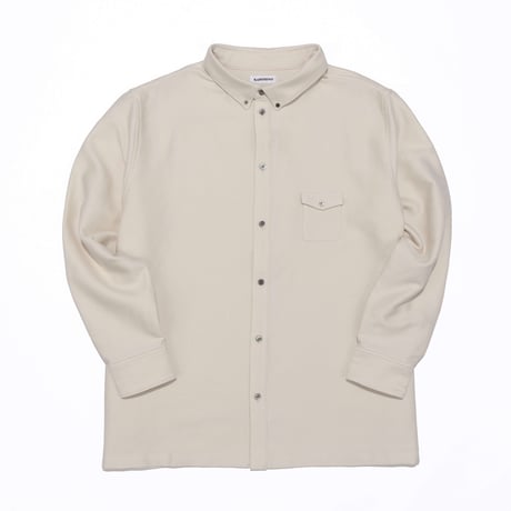 KAMIHINO 1Pocket Flannel Shirt / Light Beige