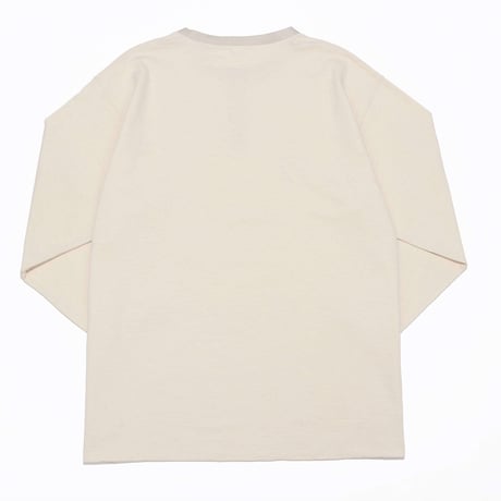 KAMIHINO-Henry Neck Long Sleeve Tee/Off White