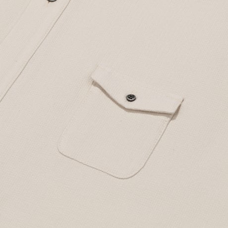 KAMIHINO 1Pocket Flannel Shirt / Light Beige
