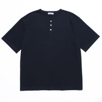 KAMIHINO-Henry Neck T Shirt (Navy)