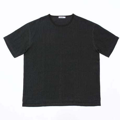 KAMIHINO-Linen Tee Shirt-Black