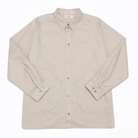 KAMIHINO-2 Pocket Long Shirt / Light Beige