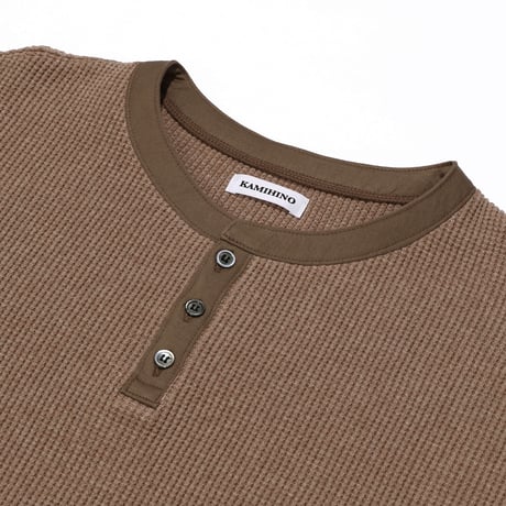 KAMIHINO-Waffle-Casual Dress_Brown