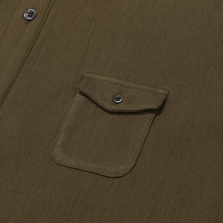 KAMIHINO_Short Sleeve Gauze Shirt_Khaki