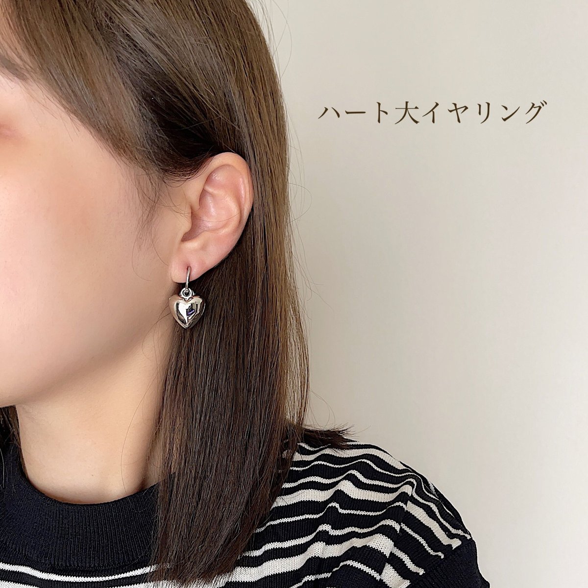 ピアス メタル ゴールド ブラック　ハート fit=scale-down,w=1200