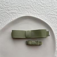 くすみグリーンクリップセット
