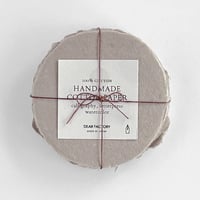 〈ハンドメイドコットンペーパー〉ROUND CARD     - Greige -