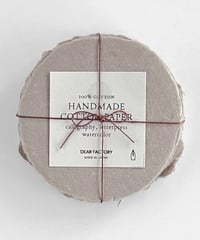 〈ハンドメイドコットンペーパー〉ROUND CARD     - Greige -