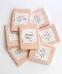 〈ハンドメイドコットンペーパー〉 PETIT CARD     - Blush Pink -