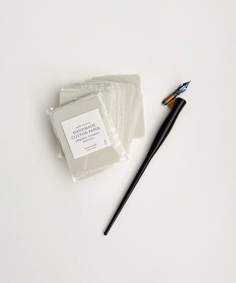 〈ハンドメイドコットンペーパー〉 PETIT CARD     - Sage green -