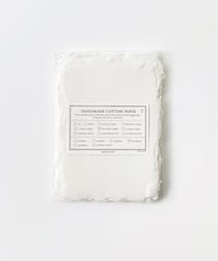 〈ハンドメイドコットンペーパー〉POSTCARD size  Fringed -White-