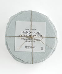 〈ハンドメイドコットンペーパー〉ROUND CARD     -  Smoke Blue  -