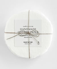 〈ハンドメイドコットンペーパー〉ROUND CARD     -White -