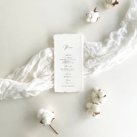 〈Wedding Item〉Cotton paper 〜MENU〜