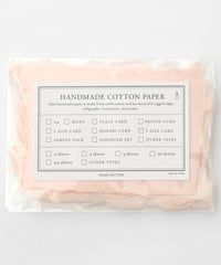〈ハンドメイドコットンペーパー〉S size CARD Fringed    - Blush Pink -