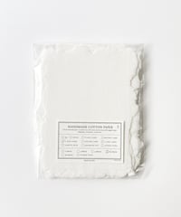 〈ハンドメイドコットンペーパー〉L size card Fringed -White-