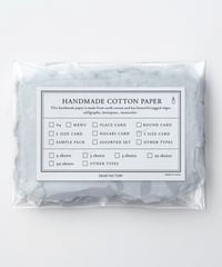 〈ハンドメイドコットンペーパー〉S size CARD  Fringed     - Smoke Blue -