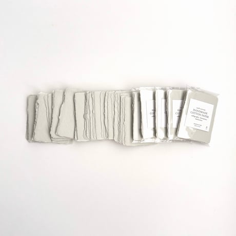 〈ハンドメイドコットンペーパー〉 PETIT CARD     - Sage green -