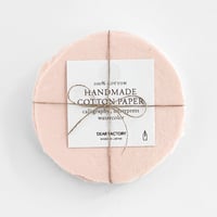 〈ハンドメイドコットンペーパー〉ROUND CARD     - Blush Pink -