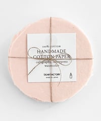 〈ハンドメイドコットンペーパー〉ROUND CARD     - Blush Pink -